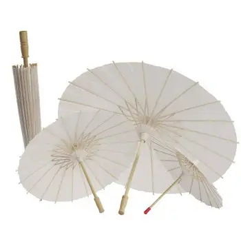 20/30/40cm DIY Valge Paber, Bambus Vihmavari Vintage Diy Maali Vihmavari Päikesekaitsetoodete Hiina Vintage Vihmavari Anime Cosplay Vahendid