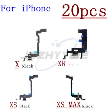 20Pcs Laadimine USB Pordi Laadija Flex Kaabel iPhone X XS MAX XR Dock, Laadija Pesa Koos Mikrofoni Flex Asendamine
