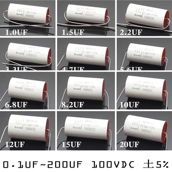 250V 100v 400v MKP-seeria metalliseeritud polüpropüleenkile high-end jagaja sagedus pühendatud kondensaator 1UF JA 1,5 UF 1.8 2.2 UF UF 2.