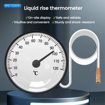 -40~+40℃/0-120℃ Kõrge-Täppis-Termomeeter koos 1,4 m Kapillaartoru Vedelik Tõuseb Termomeetri külmahela Transpordi Hot Spring