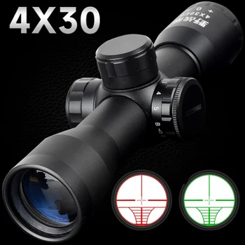 4X30 Kompaktne Taktika Silmist Väljas Jahindus Optiline Reguleerimisala 20mm/11mm Raudtee Alustest Reflex Riflescope