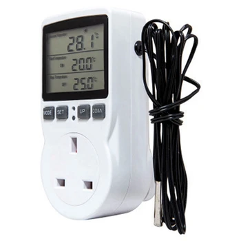 8X Digital Temperature Controller, Termostaat Pistikupesa Pesa Ühendage Kütte-Jahutus Taimeri Jaoks Homebrew Kasvuhoone UK Plug