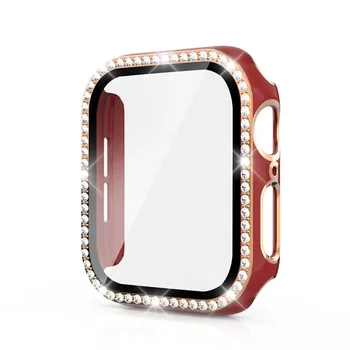 Bling Klaas+Kate Apple Watch juhul 40mm 44mm 42mm 38mm iWatch Diamond bumper+Ekraani Kaitsekile jaoks iwatch seeria 3 4 5 6 SE