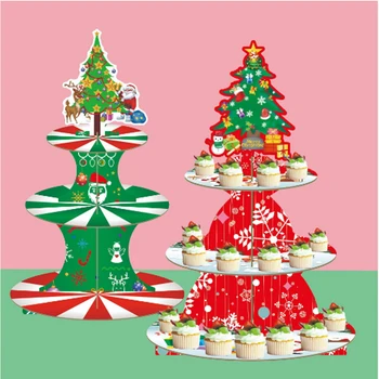 Christmas Tree Stiili Kolm Korrust Kook Seista Häid Jõule Decor Lapsed Kasuks Xmas Akna Ekraani Kook Decor 2024 Noel Tarvikud