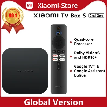 Globaalne Versioon Xiaomi Mi TV Box-S 2nd Gen 4K Ultra HD Android TV 2GB 8GB, WiFi, Google TV, Netflix Smart TV Mi Lahter 4 Media Player