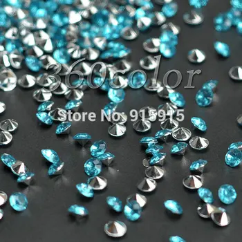 Helesinine&Silver 1000 tk/palju 4,5 mm 1/3Carat Akrüül Diamond Konfetit Pulmapidu Tabel Hajutab Teenetemärgi