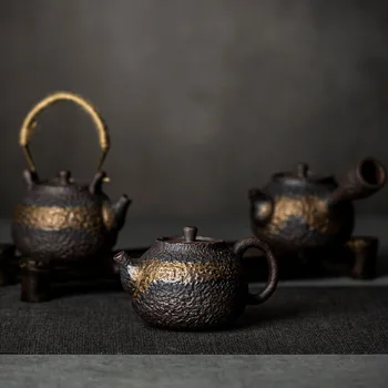 Jaapani Stiilis Raw Maagi Tee Pot Vintage Töötlemata Keraamika Pott Käsitseda Majapidamis-Keraamiline Leotamine Tee Pott Ühe Poti Teaware