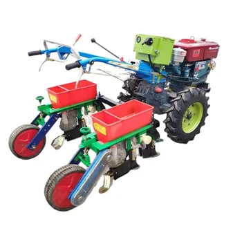 Jalgsi traktori täppis-mais seeder põllumajandus-väike maisi seeder kaks rida maisi planter