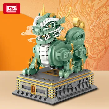 LOZ 1416pcs Hiina Draakon Mudel ehitusplokid Loominguline Mini Teenetemärgi Tellised Loomade Puzzle Mänguasjad Baasi Lapsed Täiskasvanud Kingitused