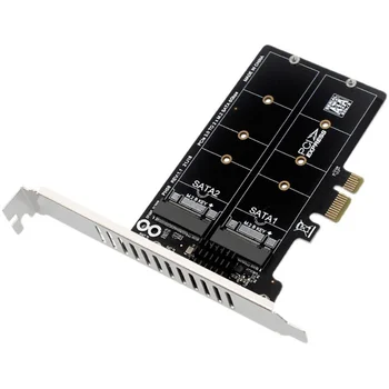 M. 2 SATA et PCIE Kaardi Adapter Dual-Disk-Kaardi RAID laienduskaardi PCIEX1, et NGFF M2 SATA6G Ärkaja Kaart