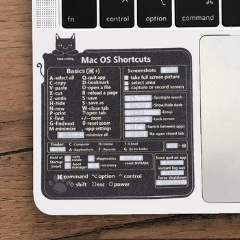 Mac OS Viide Arvuti Klaviatuuri Otsetee Kleebise Liim Eemaldatavad Kleebised kiirviide Klaviatuuri Juhend, Must