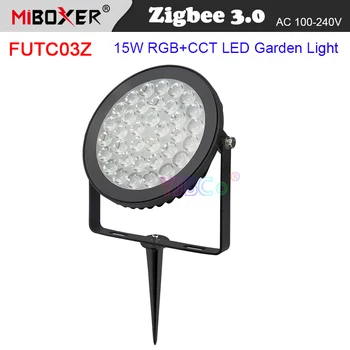 Miboxer Zigbee 3.0 15W RGB+CCT LED Aed Valgus FUTC03Z IP66 Muru Outdoor Lamp Zigbee 3.0 Remote/gateway Kontrolli AC 220V 110V