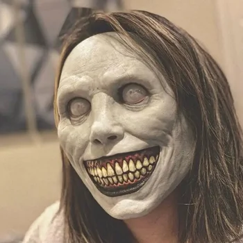 Naeratav Poolmaskid Jube Hirmutav Halloween Mask Täiskasvanud Poole Exorcist Roheline Deemon Maskid