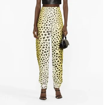 Naiste Püksid 2023 varasügisel Uue Y2k Gradient Värvi Elastne Kõrge Vöökoht Spordi-Vabaaja Püksid Mood Leopard Pikad Püksid