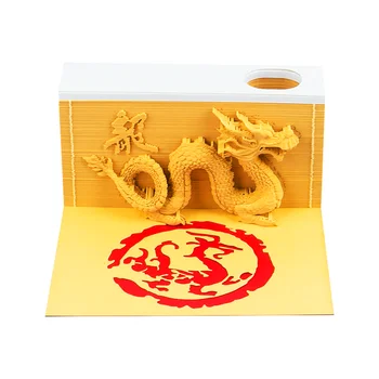 Omoshiroi Blokeerida 3D Notepad Kuubikud Dragon 155 Lehed Memo Padjad Raamat Märgib, 3D märkmepaberi Blokeerida Mini Scrapbooking Sünnipäeva Kingitus