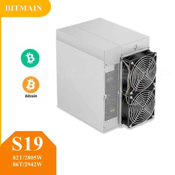 S19 86. 82th/S Antminer Blockchain Bitcoin Kaevandamise Masin Bitmain koos 2942W 2805W Toide Komplektis