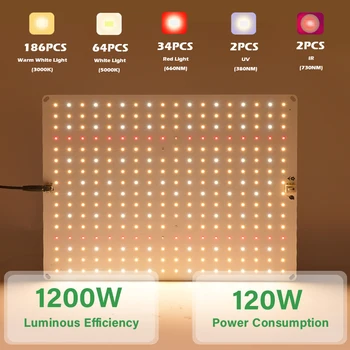 Samsung LM281B Quantum LED Grow Light Board 800W/1200W/1500W Täieliku Spektri Kasvada Phytolamp toalillede Kasvu