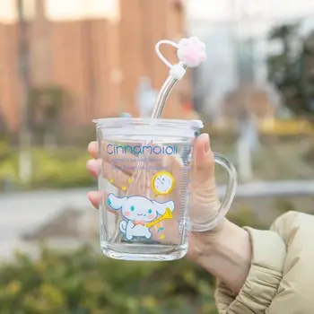 Sanrio Hello Kitty Beebi Piima Tassi Drinkware Kuromi Minu Meloodia Cinnamoroll Klaas Vett Õled Cup Kodus Lapsed Loominguline Pudelid Tüdrukud