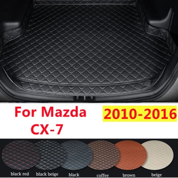 SJ Suure Pool Kohandatud Sobib Mazda CX-7 2010-11-12-2016 Kõik Ilm Veekindel Auto Pagasiruumi Matt, AUTO Tagumine Lasti Liner Katab Vaip