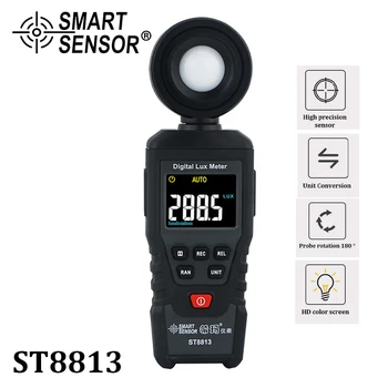 Smart Senor Digitaalse Luxmeter Valguse Mõõtja Lux/FC Arvesti Luminometer Fotomeeter 100,000 Lx spektromeeter spektrofotomeetri ST8813