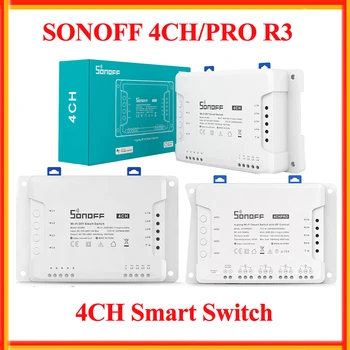 Sonoff 4CH/PRO R3 Smart Wifi Lüliti Smart Home 4 Gang Interlock self-locking Inching Lock Režiim Smart RF Lülitit Tööd Alexa