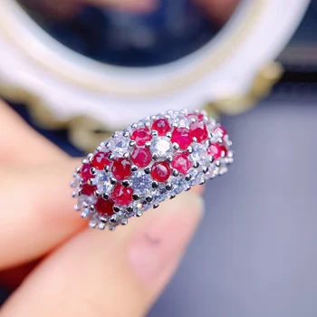 Sterling Hõbe 925 abielusõrmus Myanmar Ruby ring naiste luksus vaba postitusi ehted naiste originaal ehted boutique