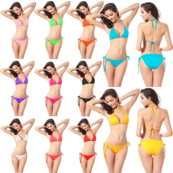 Suvel Sexy Bikini Set 2023 Uus Naiste Tahke Swimwea Naine Naiste Biquini Brasiilia Ujumistrikoo Sidemega Trikoo