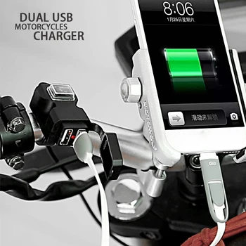 USB Mootorratta Laadija Moto Seadmed Dual USB-Box, 12V Toide Adapter Moto USB-Chargeur iPhone Xs Max Samsung S10