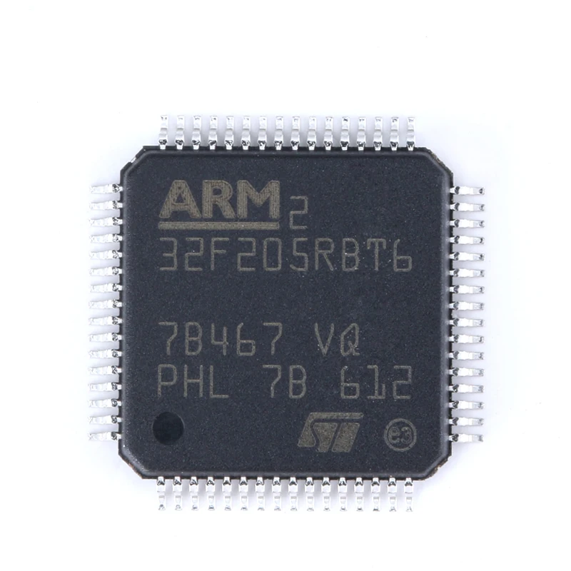 Tõeline STM32F205RBT6 LQFP-64 ARM Cortex-M3 32-bitine mikrokontroller MCU