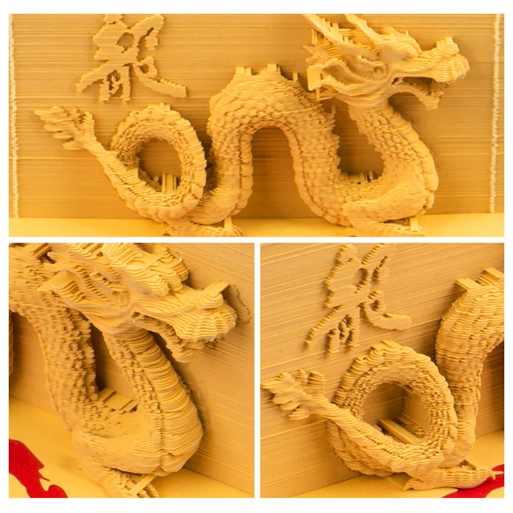 Omoshiroi Blokeerida 3D Notepad Kuubikud Dragon 155 Lehed Memo Padjad Raamat Märgib, 3D märkmepaberi Blokeerida Mini Scrapbooking Sünnipäeva Kingitus