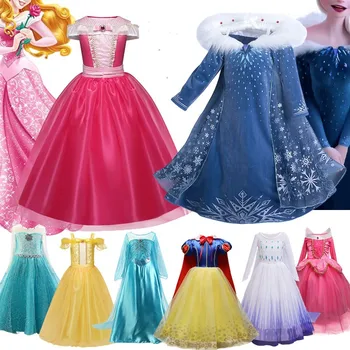 Encanto Tüdrukud Elsa Printsess Kleit Halloween Fantasia Lapsed Printsess Kostüüm Karnevali Pool Kleit Lumi Valge Cosplay Kostüümid